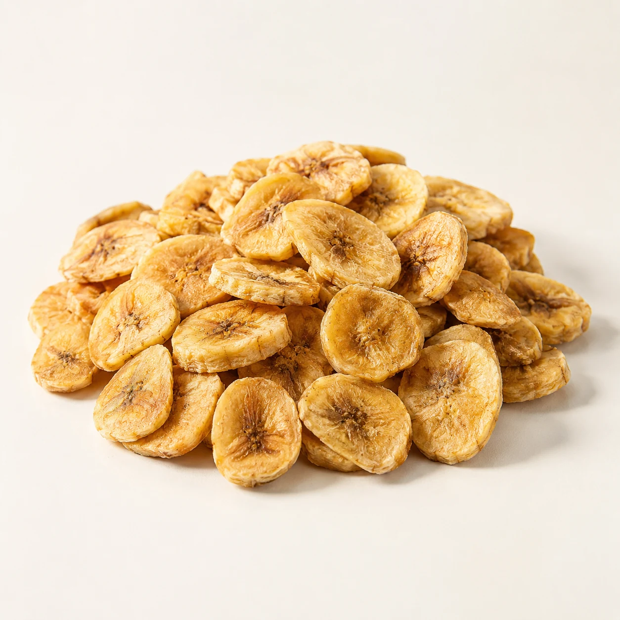 Naturally golden Vietnamese dried banana slices