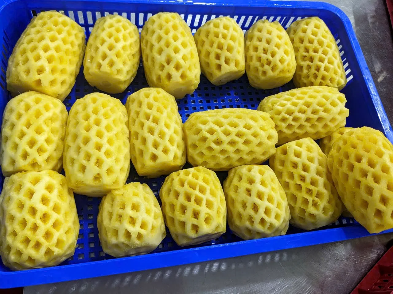 Prepared pineapples in production